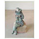 Art Deco Pierrette Figurine. Bronze & Marble