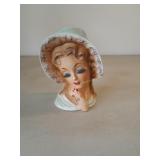 Ucagco Lady Head Vase. Made in Japan