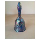Fenton Iridescent  Blue Garden of Eden Bell