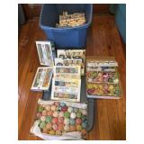 Plastic Tub full of Lighted Ice Christmas Tree