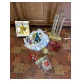 Christmas Candelabras, Glass Balls, More