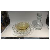Pressed Glass Cream & Sugar, Bowls, Vases,