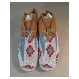 Sioux Indian Handmade Beaded Moccasins.