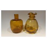 Hand Blown  Art Glass. One Crackle.