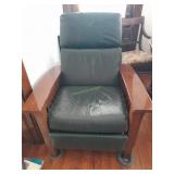 Mission Style Leather Recliner.