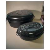 Roasting Pans. Larger  One is 18 In Long