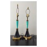 Vintage Mid-Century Lamps. 27 In Tall