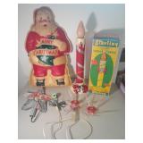 Tonalities 3-D Plastic Wass Hanging Santa. One