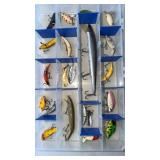 Flambeau clear fishing tackle box w/22 lures
