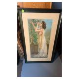 Vintage Print.  A Walk - Over Girl by E Vernon