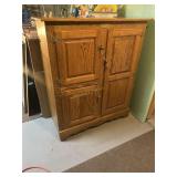 White Clad Reproduction Ice Box. 39 x 18 x 45 H