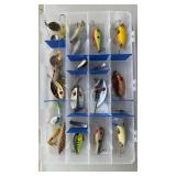 Flambeau clear fishing tackle box w/18 lures