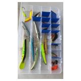 Flambeau clear fishing tackle box w/22 lures