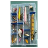 Flambeau clear fishing tackle box w/16 lures
