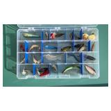 Flambeau clear fishing tackle box w/24 lures
