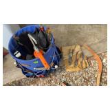 Tool bucket tote w/ tools to include 3-vacuum