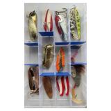 Flambeau clear fishing tackle box w/17 lures