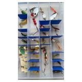 Flambeau clear fishing tackle box w/20 lures
