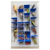 Flambeau clear fishing tackle box w/24 lures