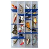 Flambeau clear fishing tackle box w/23 lures