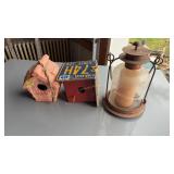 Birdhouses & candle lamp