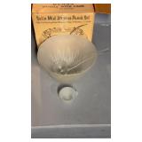 Satin Mist Indiana Glass Co Punch Bowl Set