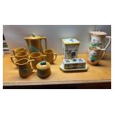 Vintage Ucago Rooster Salt & Butter Dish & more