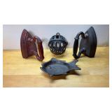 Iron String Holder, Sad Irons, Dish