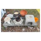 concrete yard pcs, terracotta & pottery flower