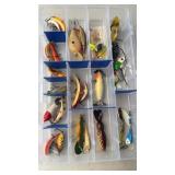 Flambeau clear fishing tackle box w/24 lures