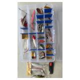 Flambeau clear fishing tackle box w/28 lures