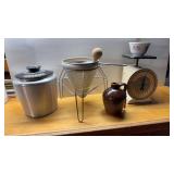 Vintage Kitchen Scale, Colander, More