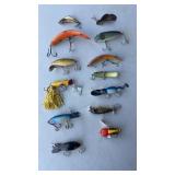 13 Fishing lures, variety
