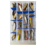 Flambeau clear fishing tackle box w/23 lures