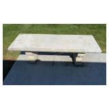 3 pc concrete bench, 56'