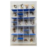 Flambeau clear fishing tackle box w/33 spin lures