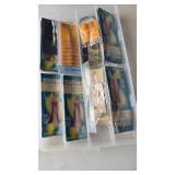 Plano clear tackle box w/fishing lures & tackle