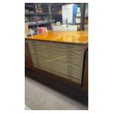 Drafting / Work Table with 10 drawers