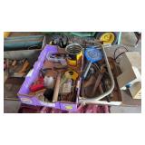 Table lot various tools &  misc items