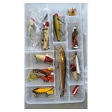 Plano clear plastic box w/18 various lures