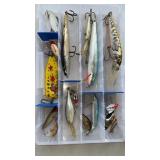 Flambeau clear fishing tackle box w/17 lures