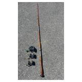 2pc bamboo saltwater rod (68'), Penn 109 & 209