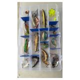 Flambeau clear fishing tackle box w/23 lures