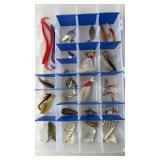 Flambeau clear fishing tackle box w/20 lures