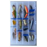 Flambeau clear fishing tackle box w/18 lures