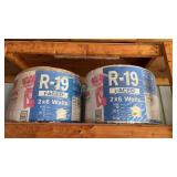 Fiberglass insulation, 6', R-19, 2x6' walls