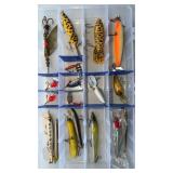 Flambeau clear fishing tackle box w/18 lures
