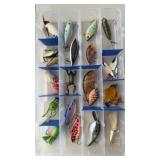 Flambeau clear fishing tackle box w/23 lures