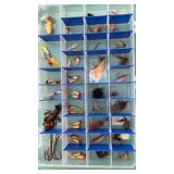 Flambeau clear fishing tackle box w/lures