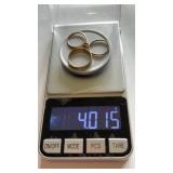 10k Gold Wedding Set.  4 grams